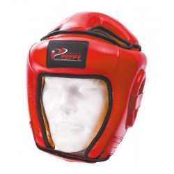Red Leather Competition Helmet Red Leather Competition Helmet
